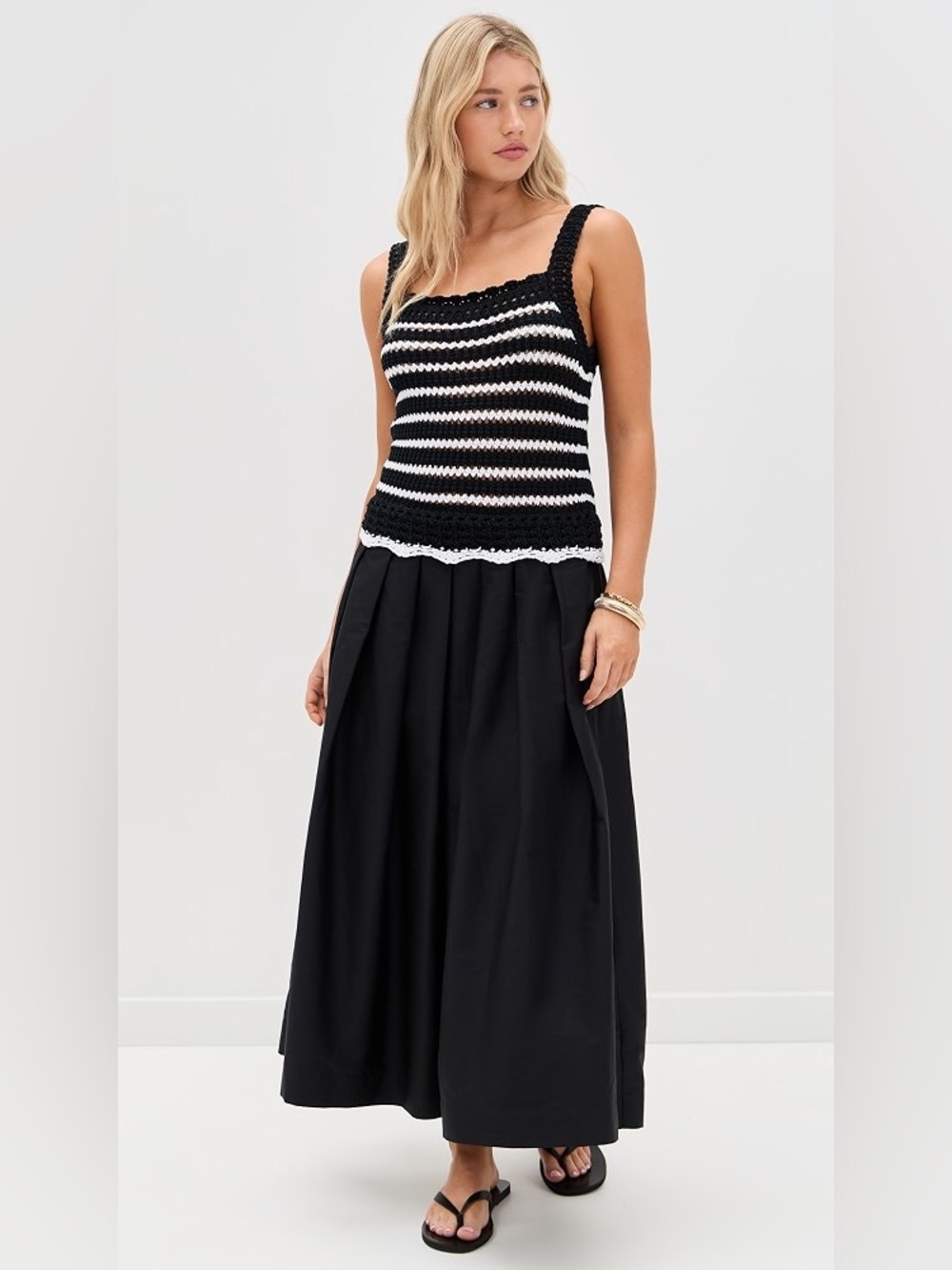 NWT Madewell Poplin Crocheted Knit Dress